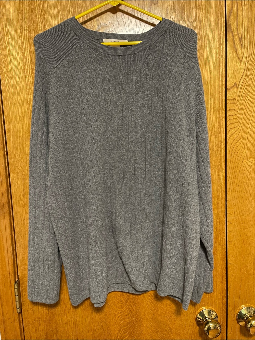 Merona women’s Heather Gray Ribbed Crewneck Sweater